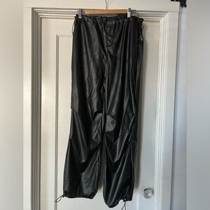 Vegan leather black pants.